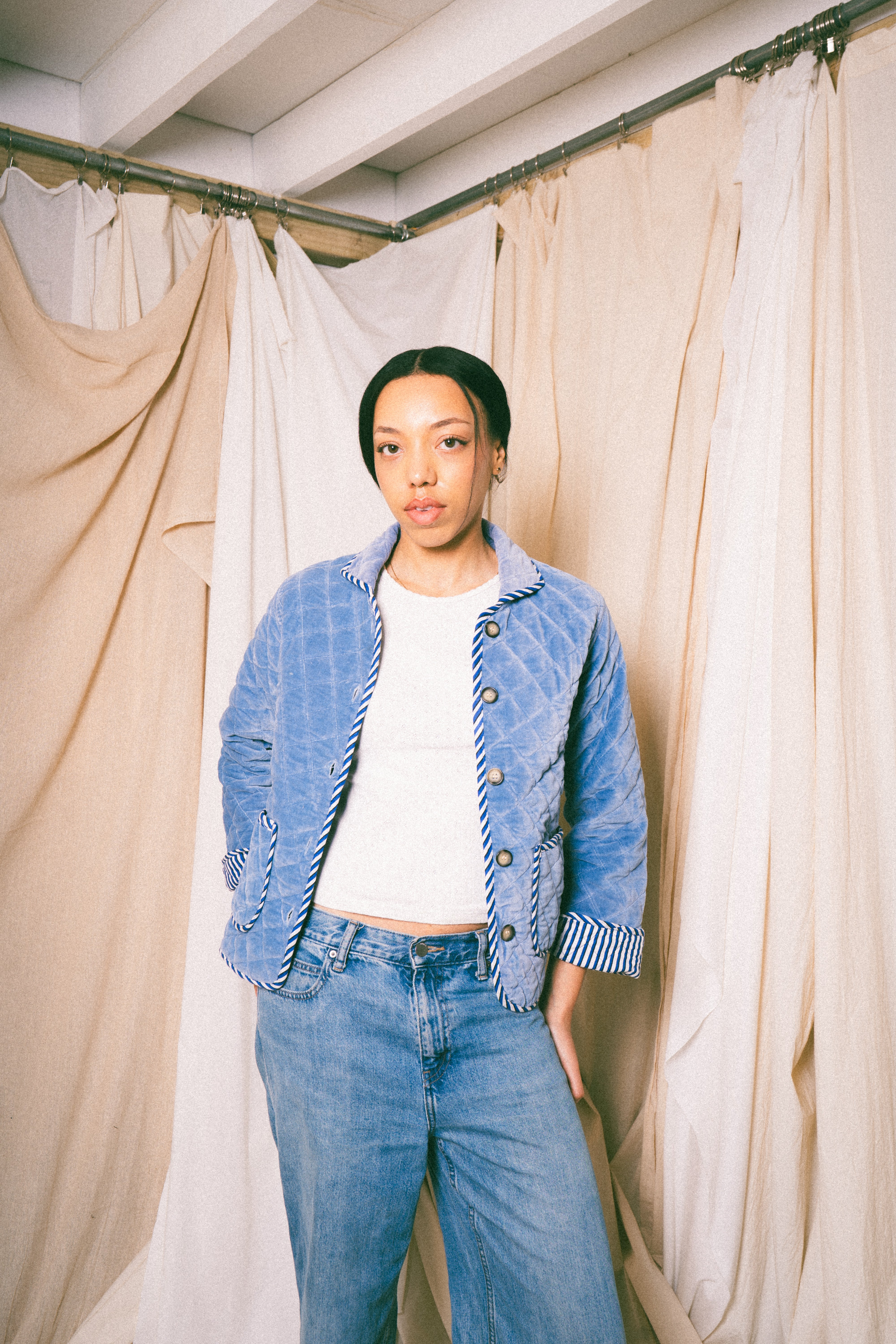 Blue Burford Velvet Jacket - Levuroy