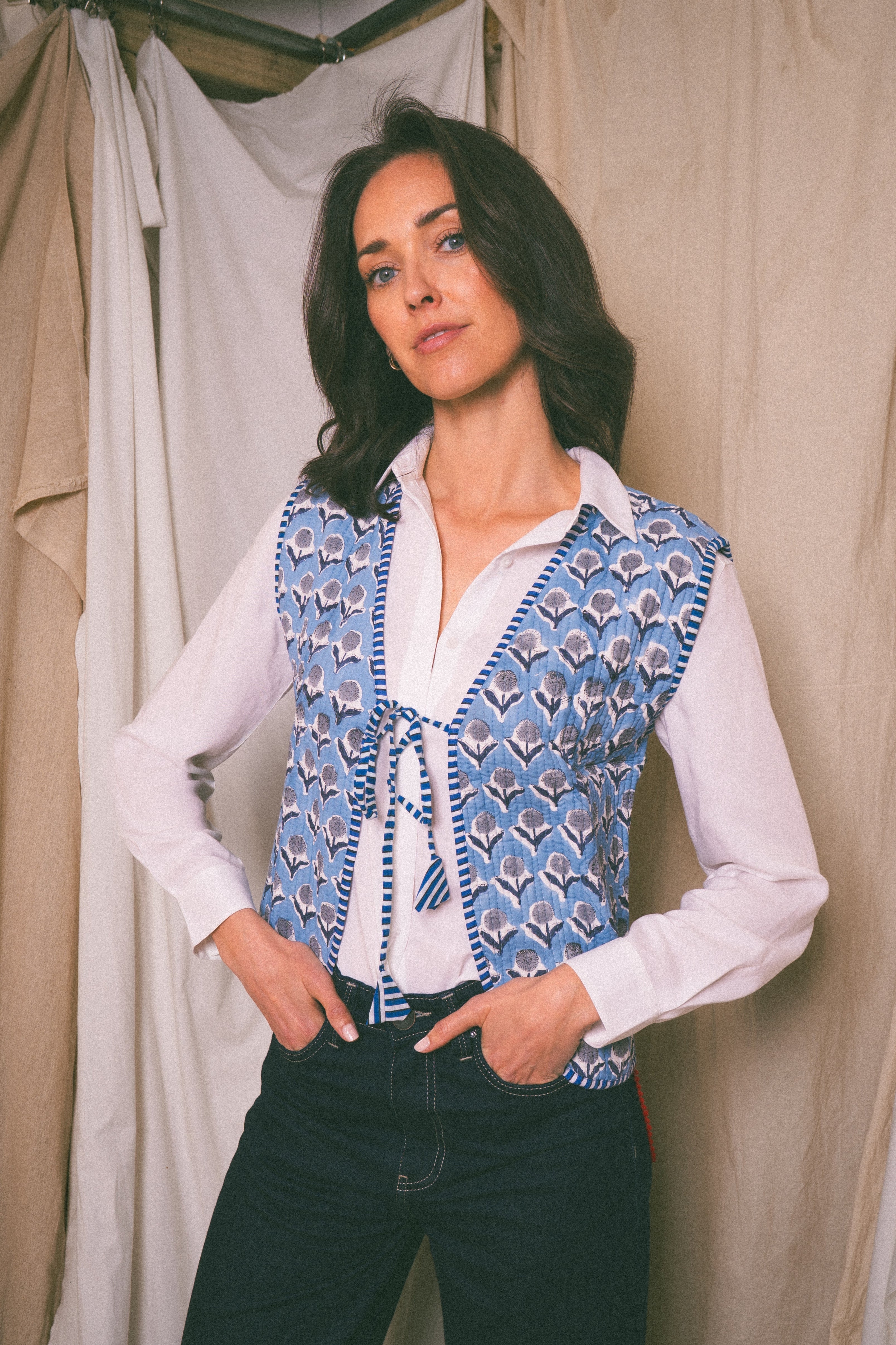 Blue Amour Waistcoat - Levuroy
