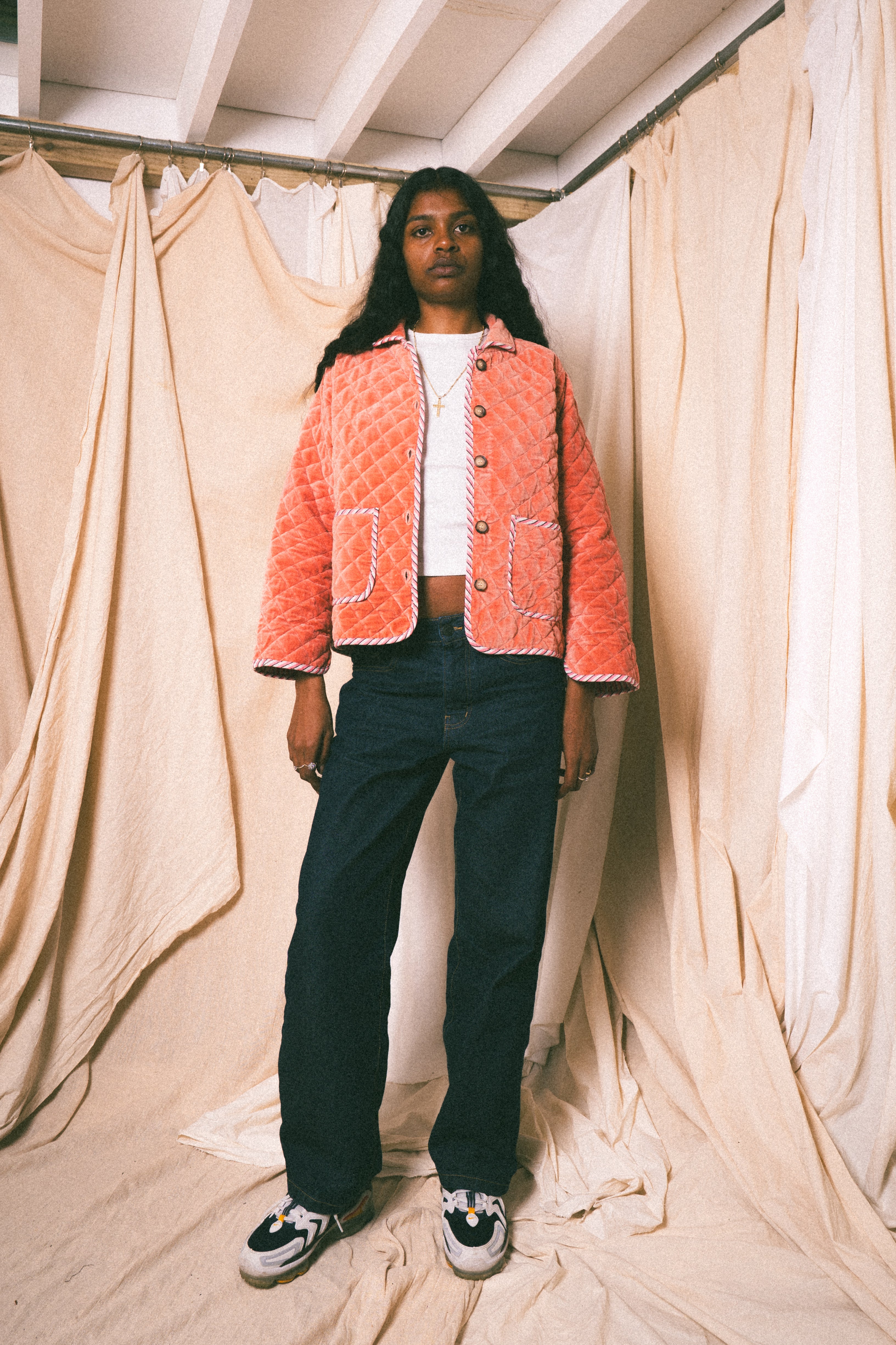 Pink Burford Velvet Jacket - Levuroy