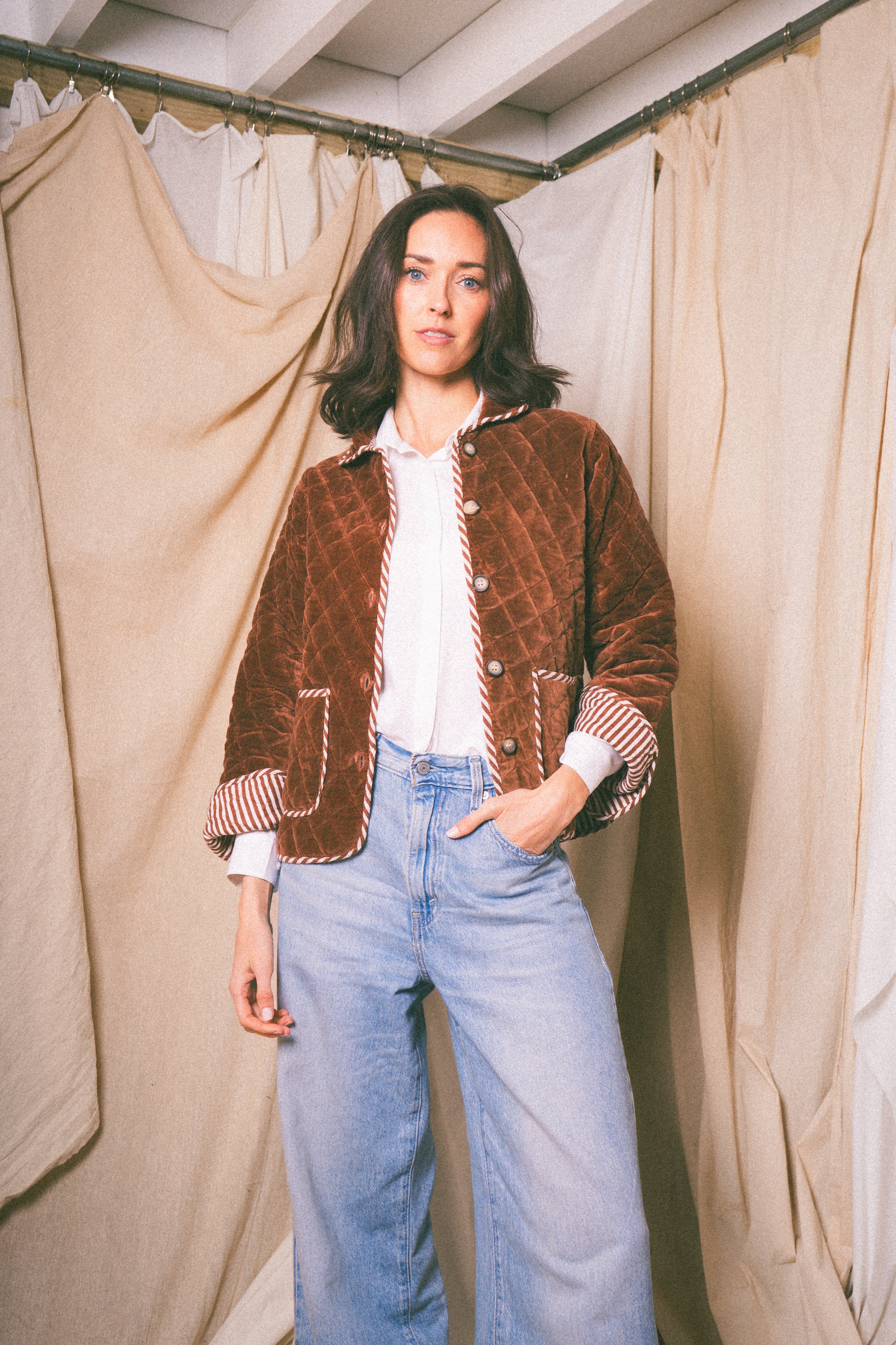 Brown Burford Velvet Jacket – Levuroy