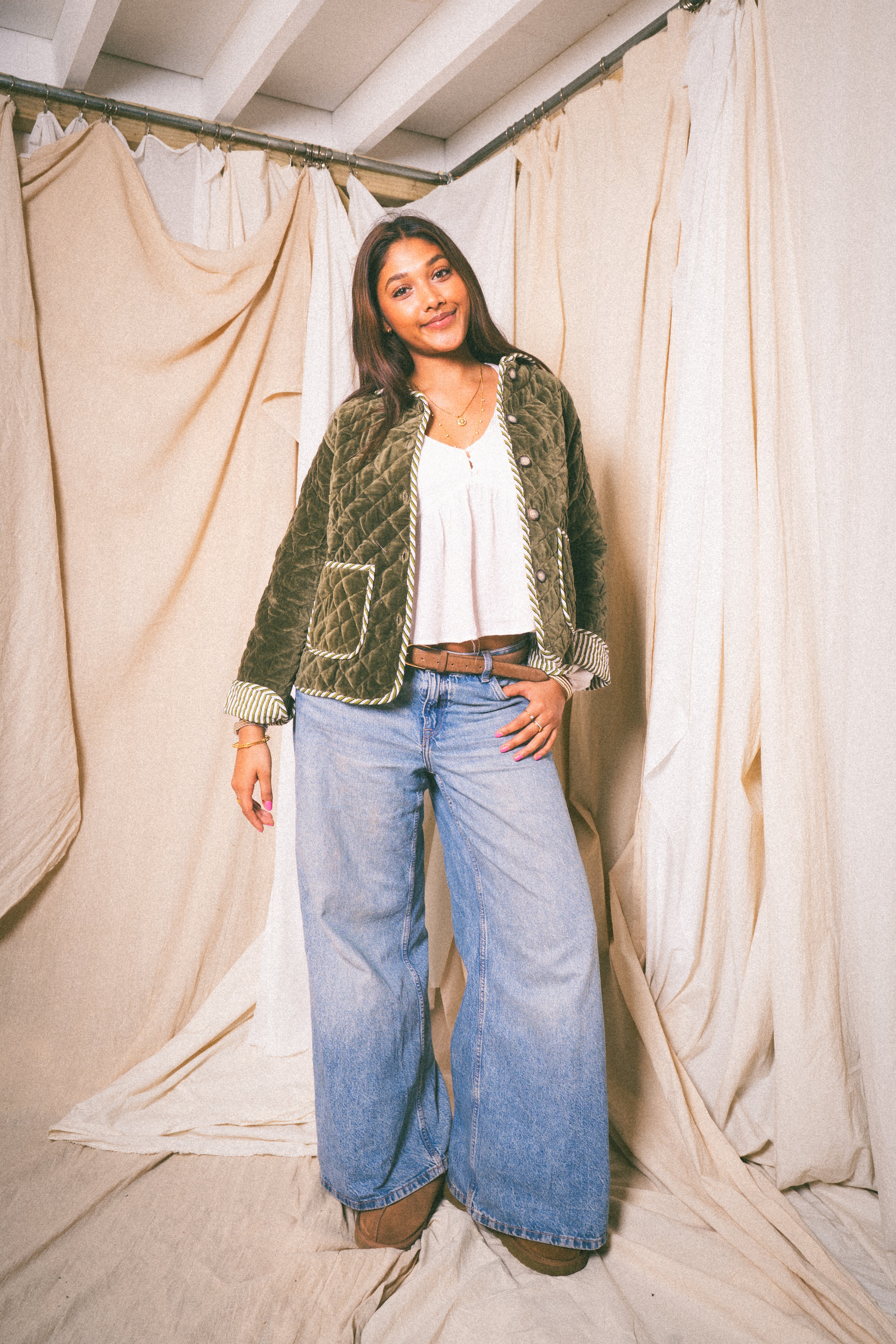 Green Burford Velvet Jacket - Levuroy