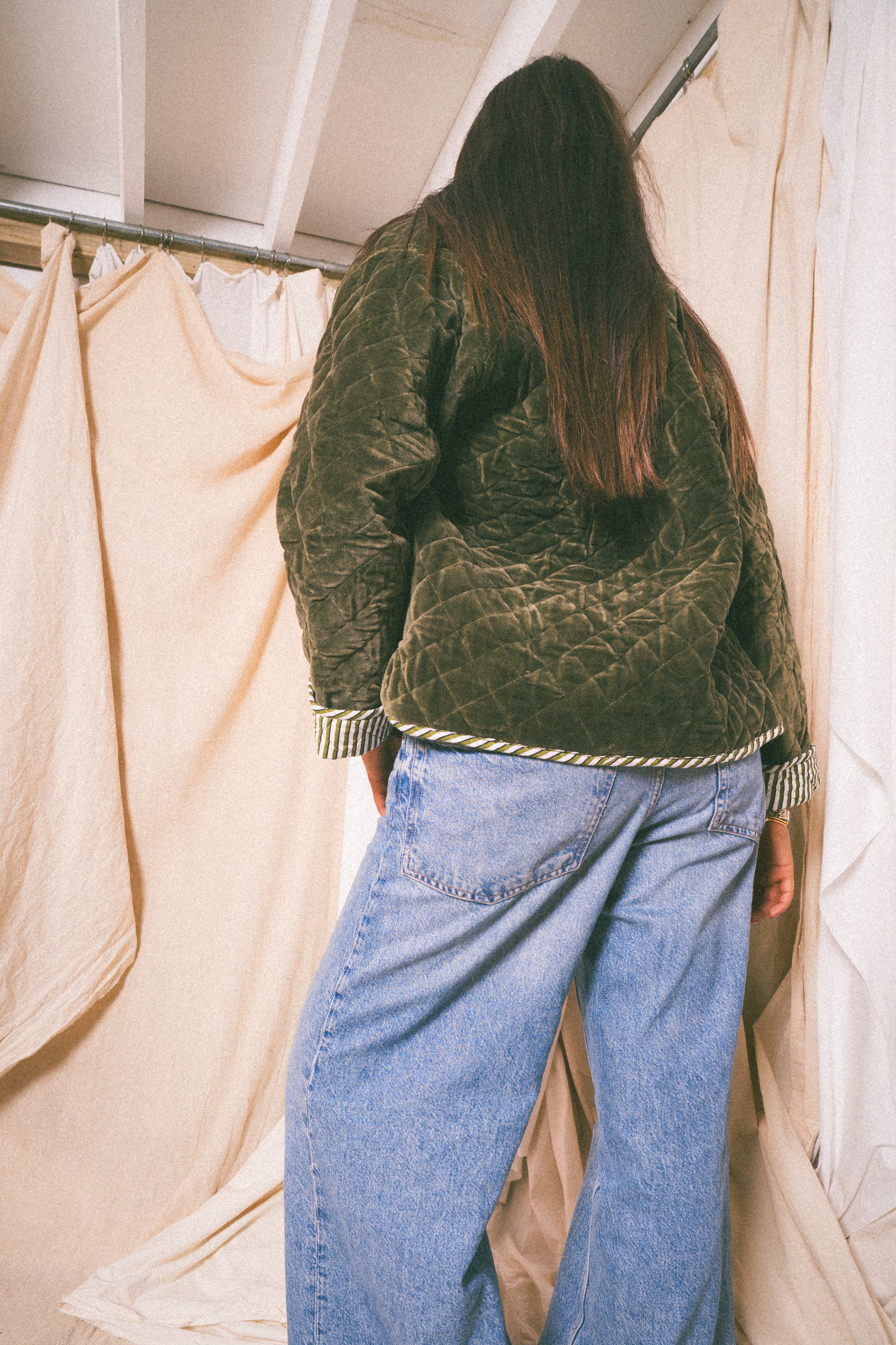 Green Burford Velvet Jacket - Levuroy