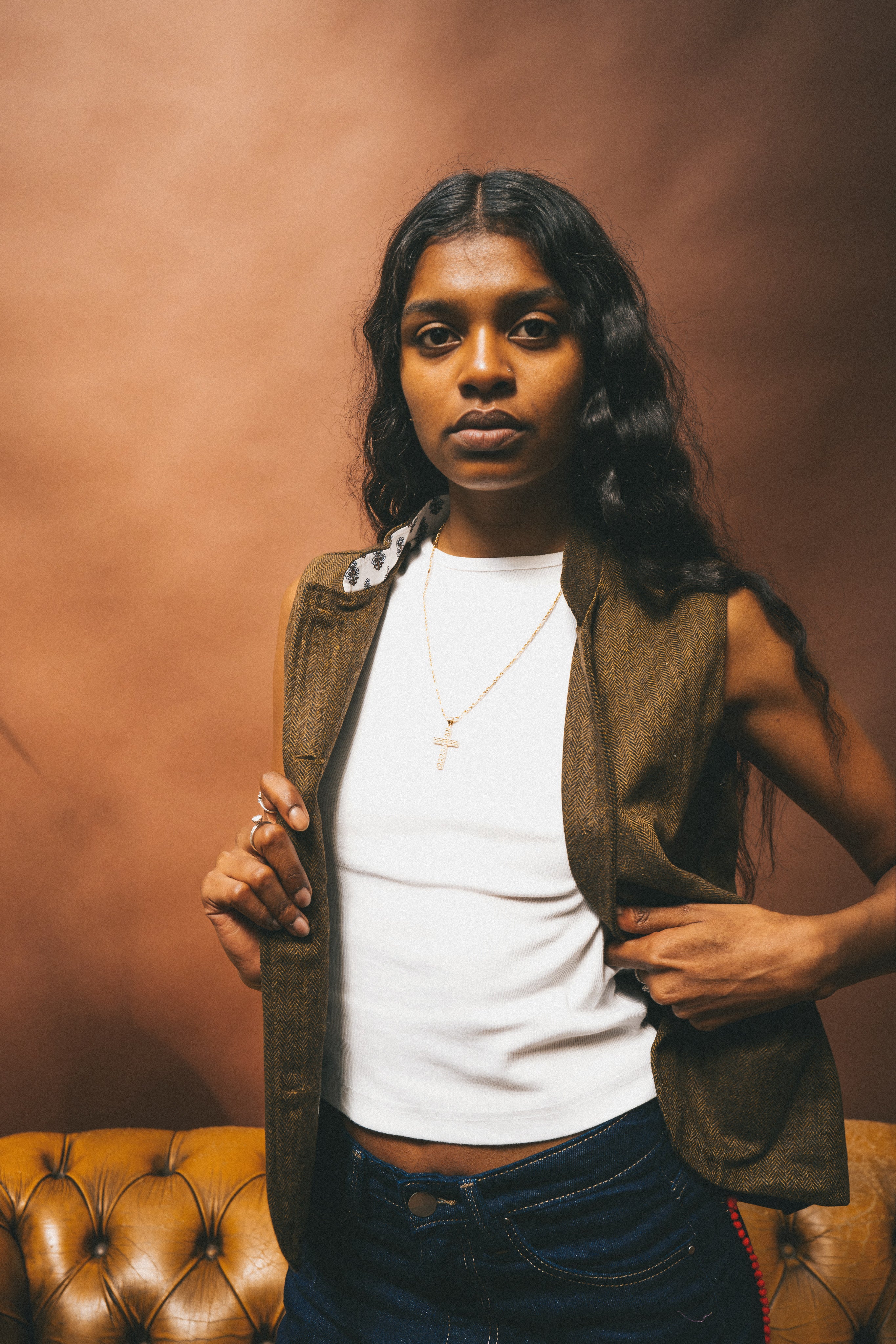 Tweed Nehru Waistcoat - Levuroy