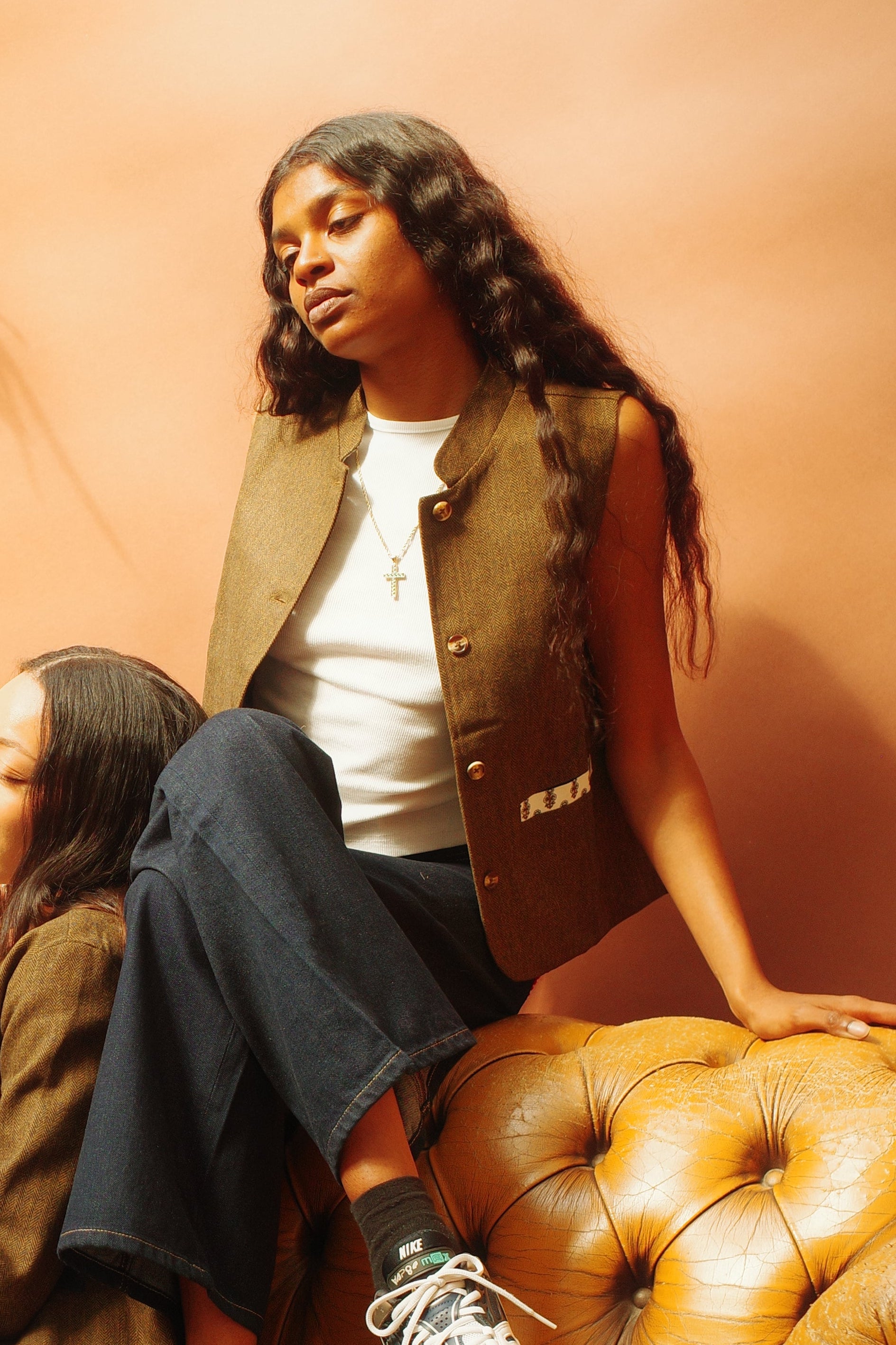 Tweed Nehru Waistcoat - Levuroy