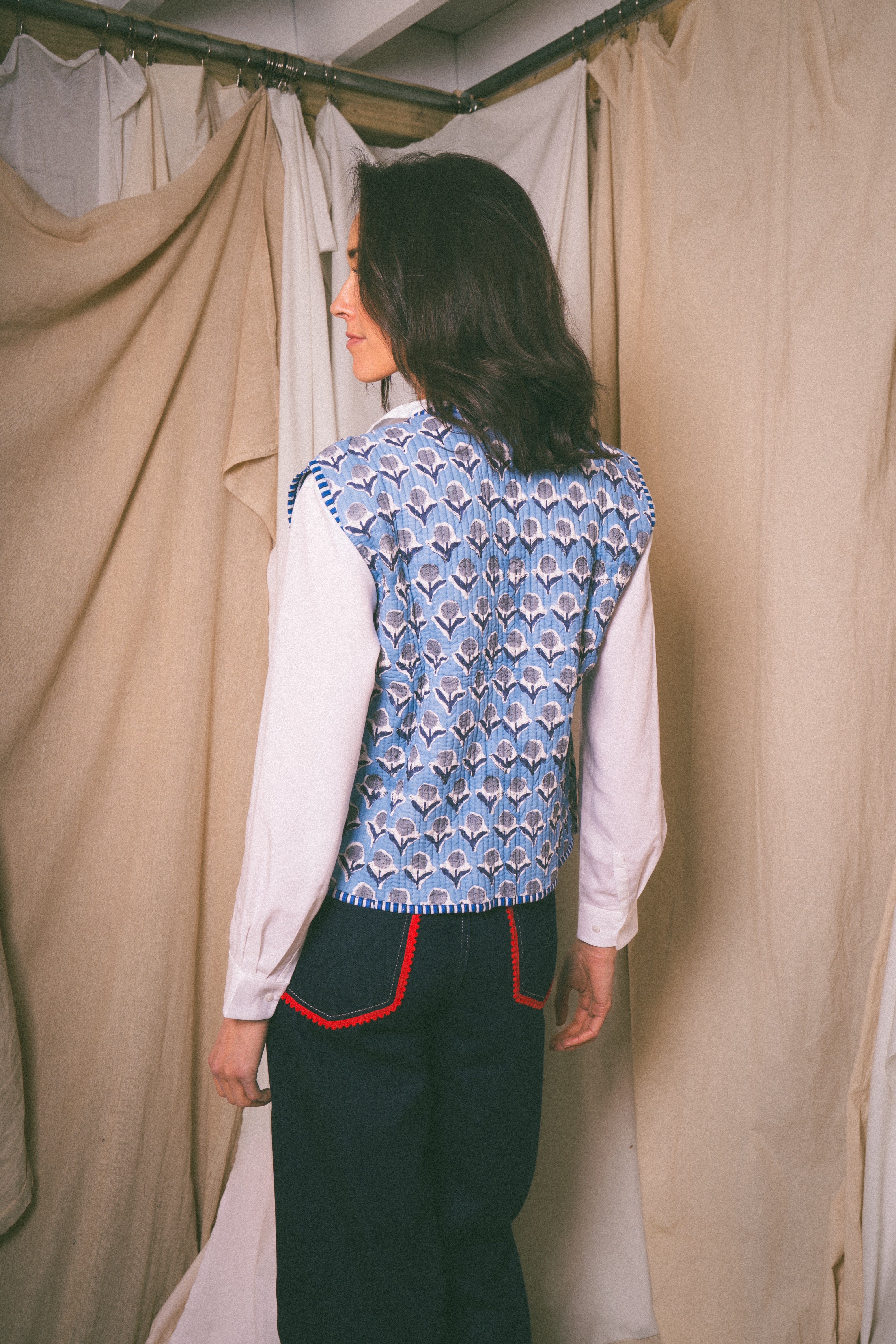 Blue Amour Waistcoat - Levuroy