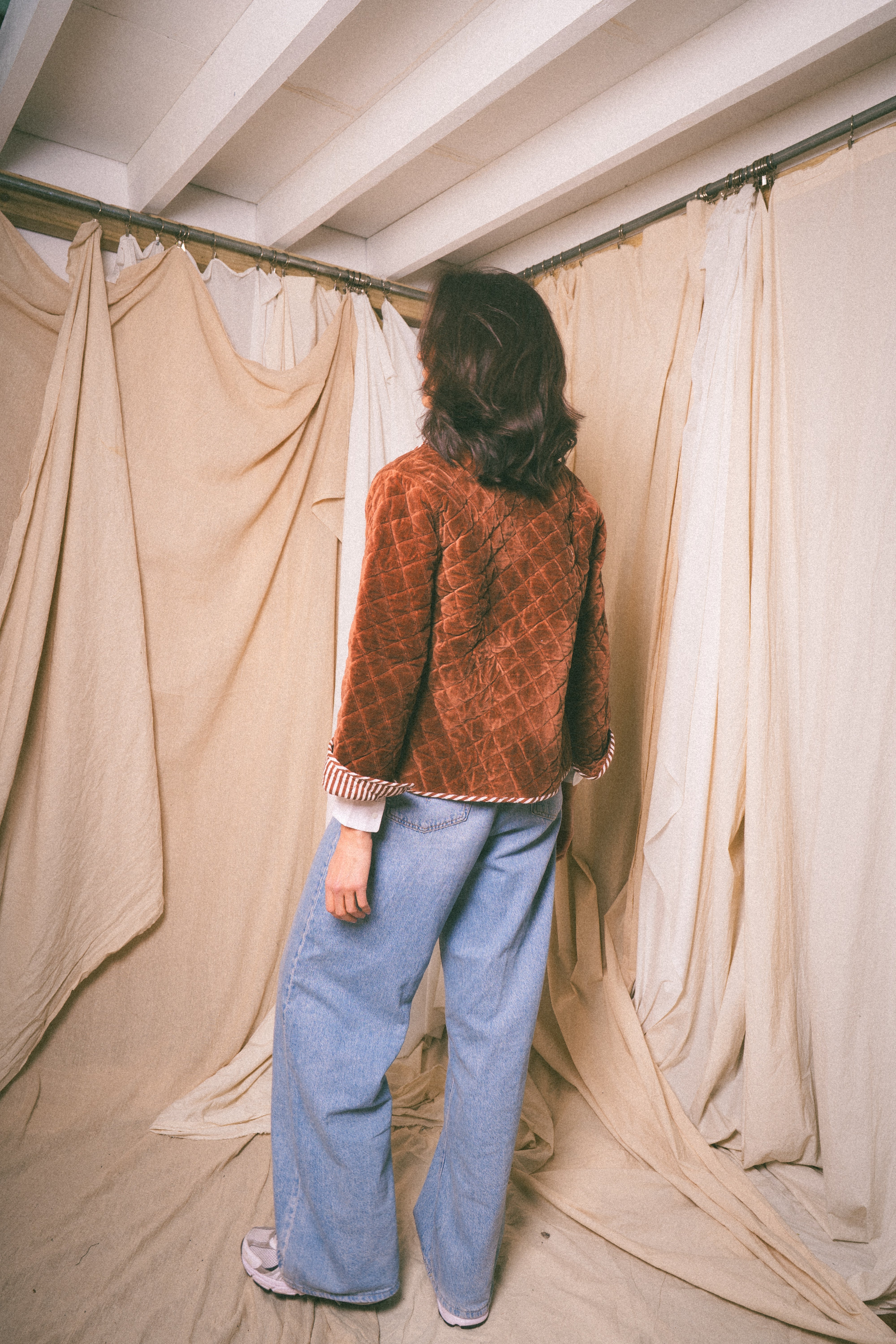 Brown Burford Velvet Jacket - Levuroy