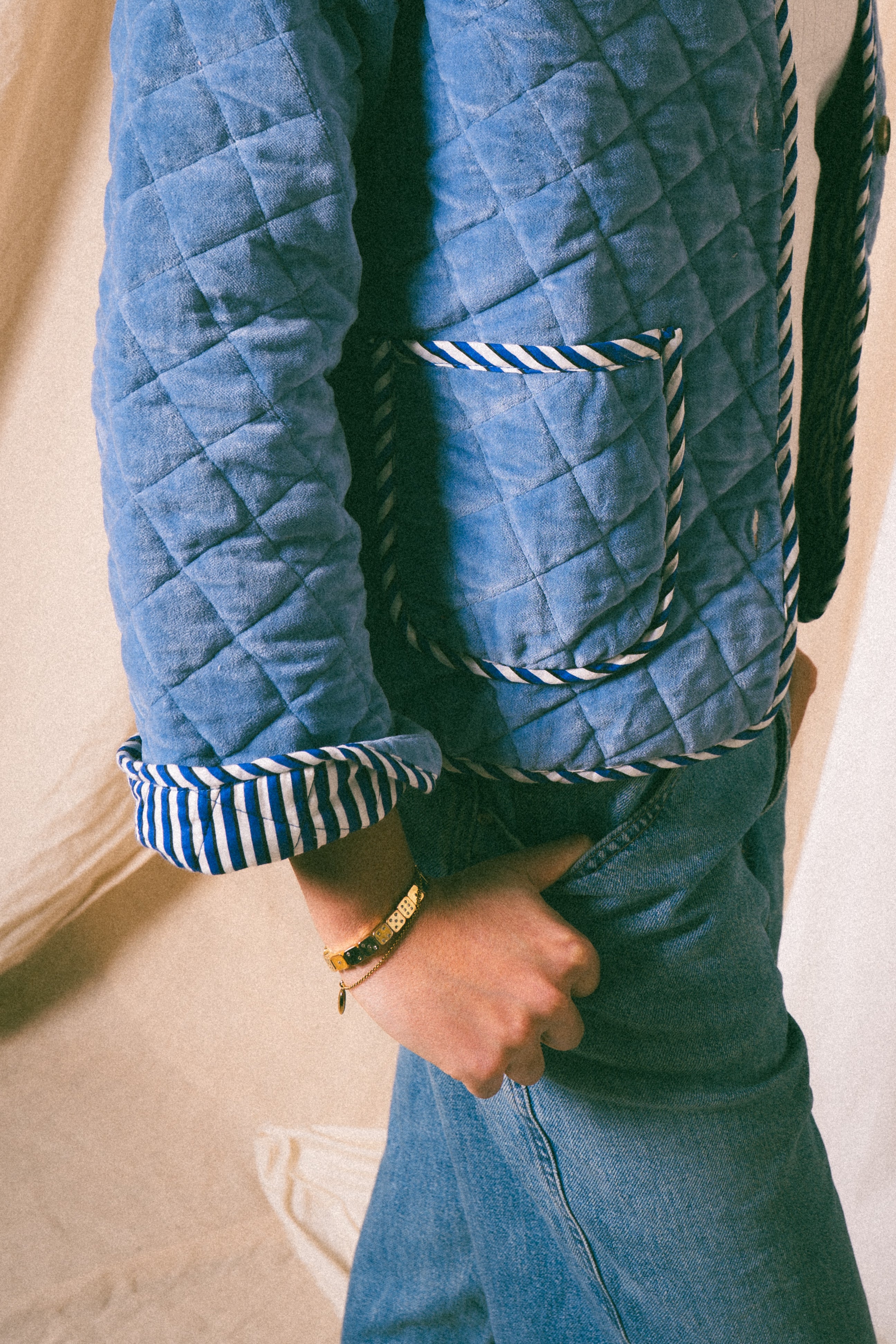 Blue Burford Velvet Jacket - Levuroy